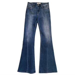 Unpublished Mid Rise Flare Leg Jeans Medium Wash Denim Western 70s Size 27